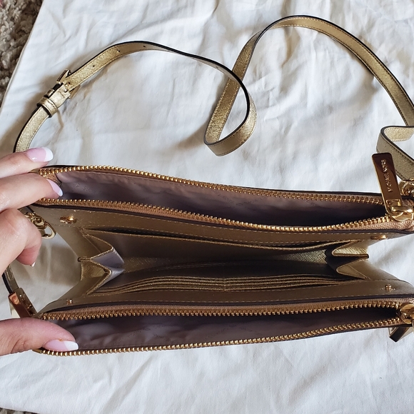 Michael Kors Shimmery Gold Crossbody - Picture 2 of 4